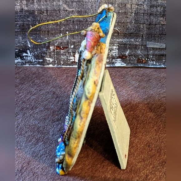 Vintage Two's Company Picture Frame Ornament With Santa - Picture 3 of 8